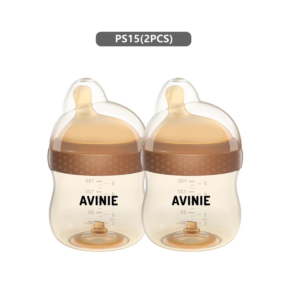 2PCS 150ml/260ml Baby bottles PPSU Baby Bottles Kids Teeth Guard Feeding Bottle Antifall Bottom Return Air Anti-bubble BPA Free