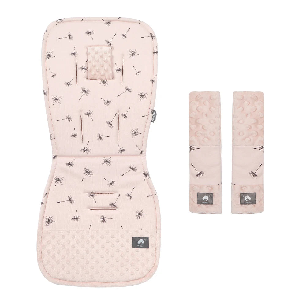 Stroller Cushion & Seat Belt Cover 2Pcs/Set Universal Baby Pram Seat Pad Soft Kids Pushchair Car Mat Stroller Accessories