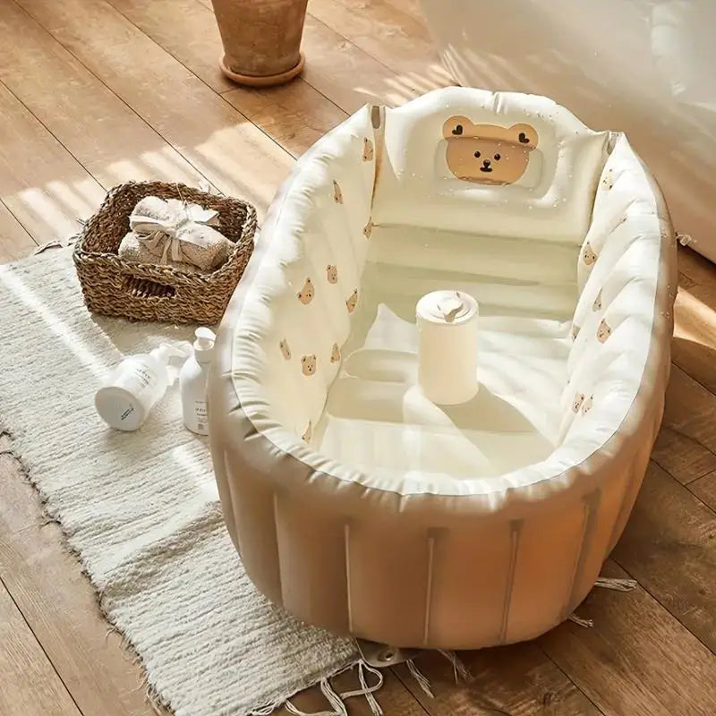 2025Original New Product: Daisy Bathtub, Children's Comes with Inflatable Bathtub, Newborn Bear Bathtub, Travel specific Bathtub