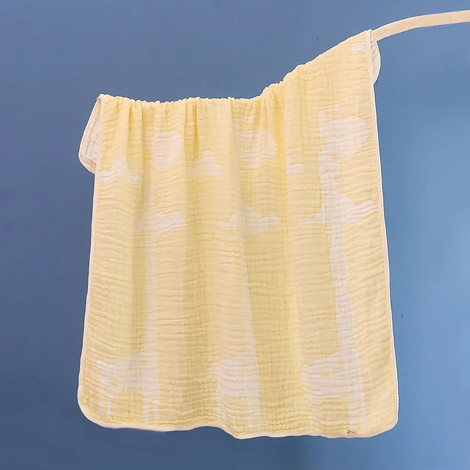 Soft Milk Cotton Baby Bath Towel Swaddling Bunny Elephant Cartoon Blanket Infants and Toddler Kindergarten Daycare and Bath Time