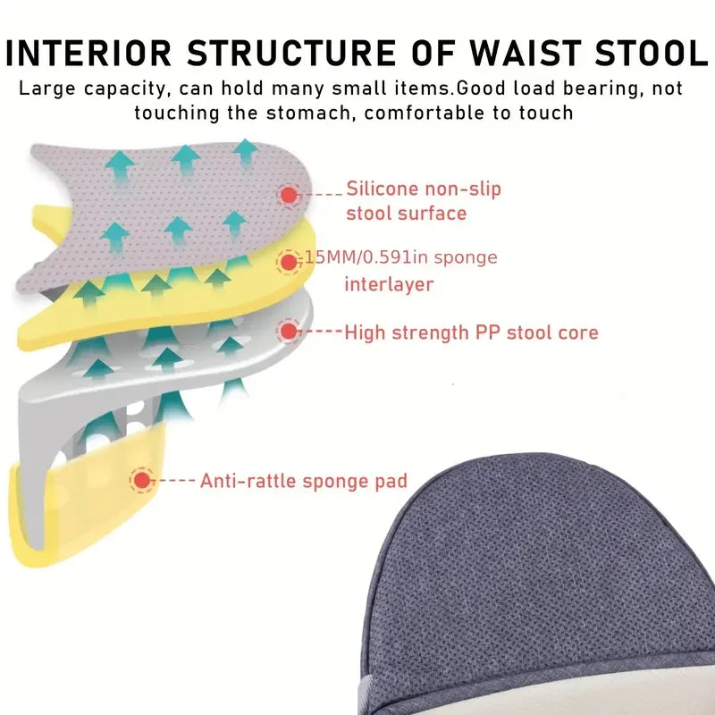 Ergonomic Baby Carrier Adjustable Waistband Ergonomic Lightweight Collapsable Hipseat Carrier Portable Pocket