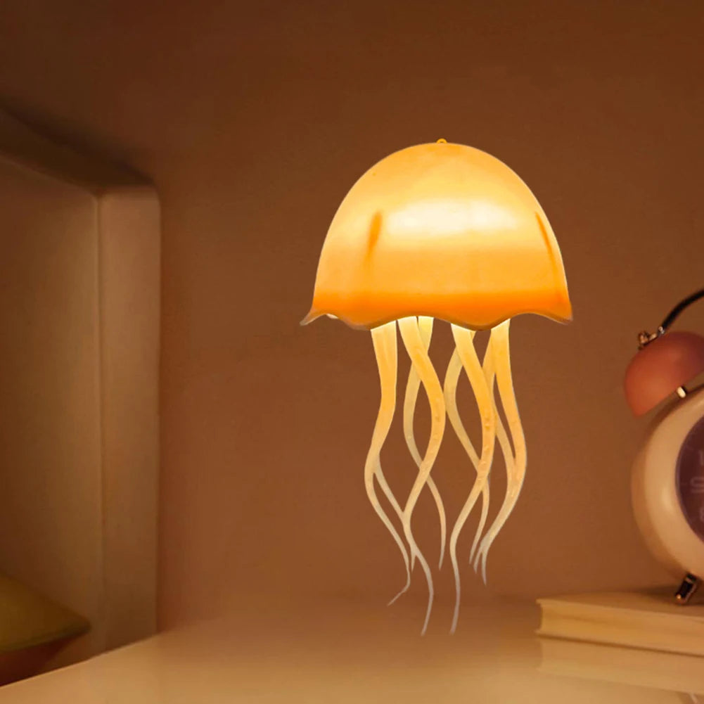 Jellyfish Night Light Dynamic Rotation Atmosphere Light USB Rechargeable Bedside Lamp Night Lamp for Home Decor