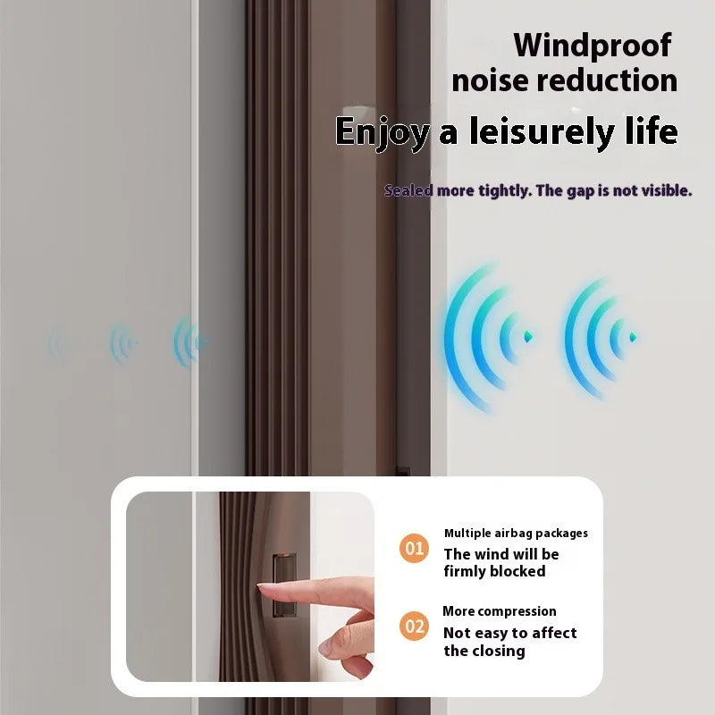 6M Tearable Weather Strip Anti-theft Door Multi-layer Windproof Dust-proof Self-adhesive Sound Insulation Window Gap Seal Strip