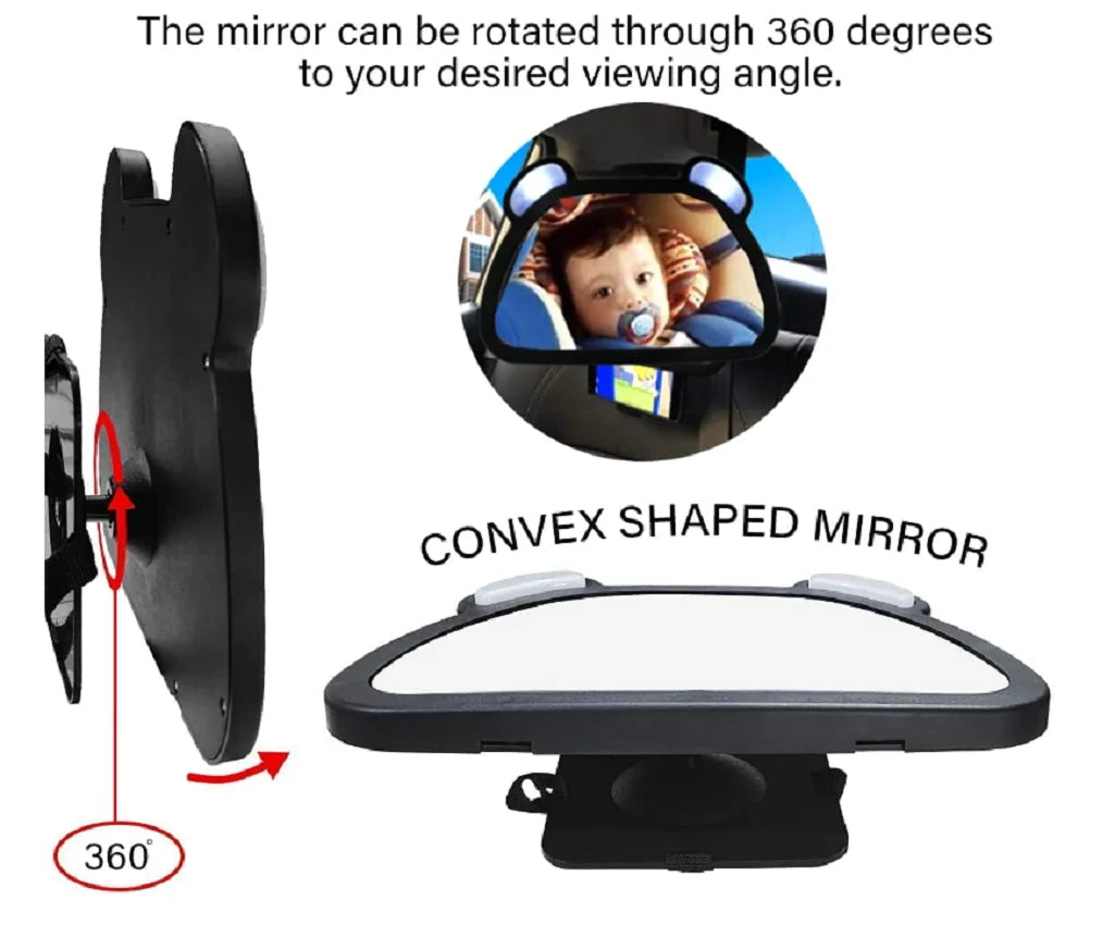 Baby Car Mirror Suction Cup, Baby Mirror for Car Seat Forward Facing Mirrors for Infant, Carseat Back Seat Backseat Child Rearvi