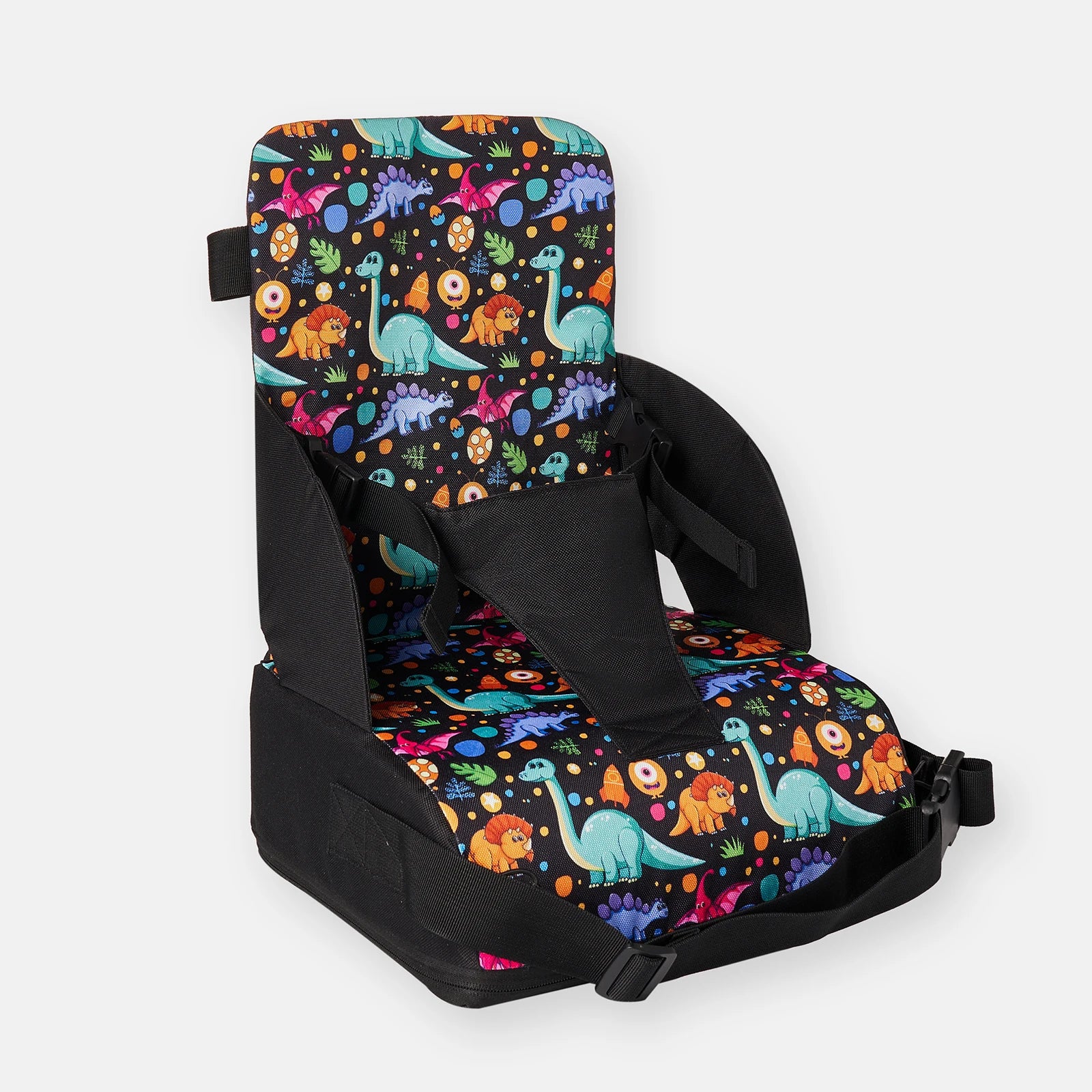 Baby Booster Seat Travel Booster Seat for Kitchen Chair PU Washable Straps Safety Buckle Portable Travel Toddler Booster Seat