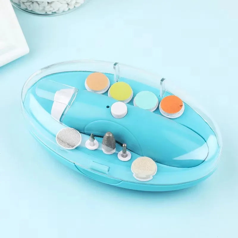 Electric Baby Nail Trimmer 9 in 1 Electric Baby Nail File Kit Rechargeable Infant Toes Fingernails Clippers Baby Care Tools