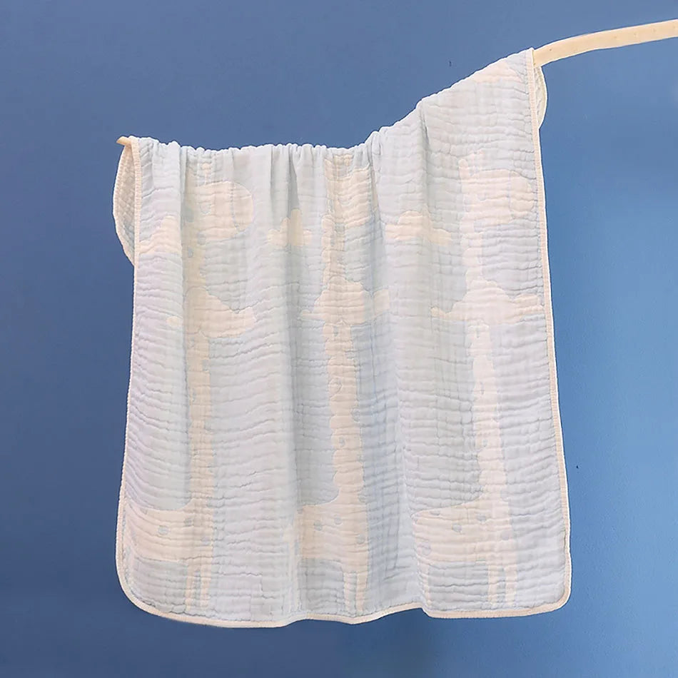 Soft Milk Cotton Baby Bath Towel Swaddling Bunny Elephant Cartoon Blanket Infants and Toddler Kindergarten Daycare and Bath Time