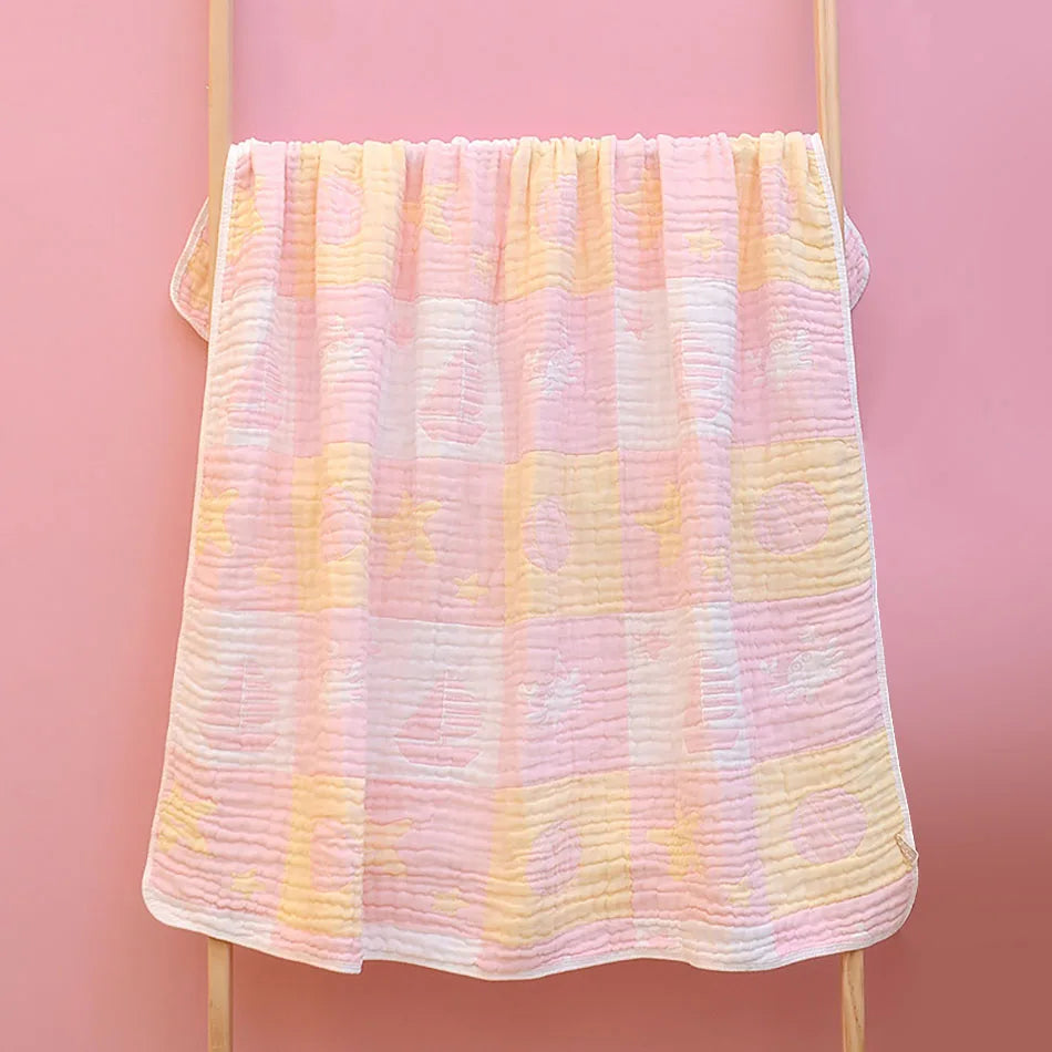 Soft Milk Cotton Baby Bath Towel Swaddling Bunny Elephant Cartoon Blanket Infants and Toddler Kindergarten Daycare and Bath Time