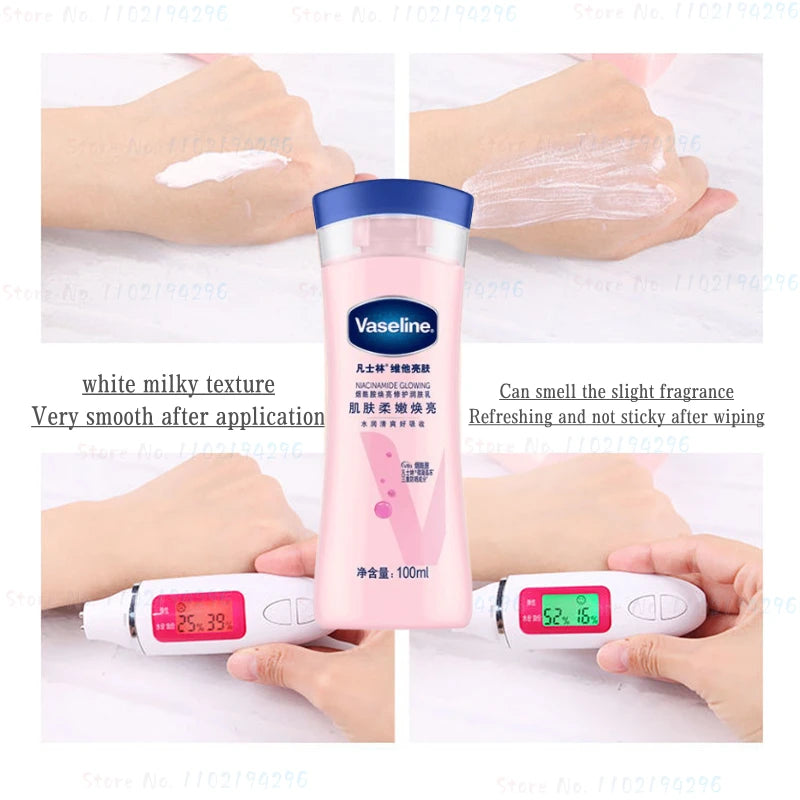 Whitening Moisturizing Chicken Skin Vaseline Body Lotion Niacinamide Whitening Moisturizing Brightening Skin Lotion 100ml/400ml