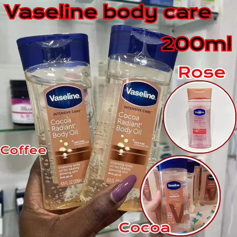 Vaselin Body Care Oil Brightens Skin Tone Improves Dull and Dry Skin Deeply Nourishes and Moisturizes Body Gel Oil 200ml