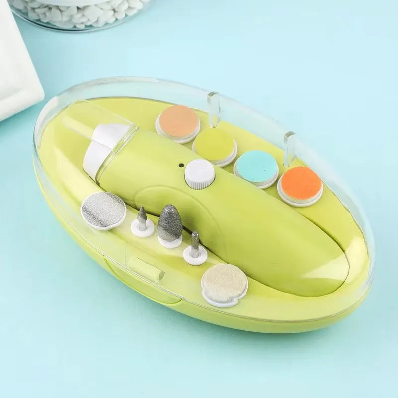 Electric Baby Nail Trimmer 9 in 1 Electric Baby Nail File Kit Rechargeable Infant Toes Fingernails Clippers Baby Care Tools