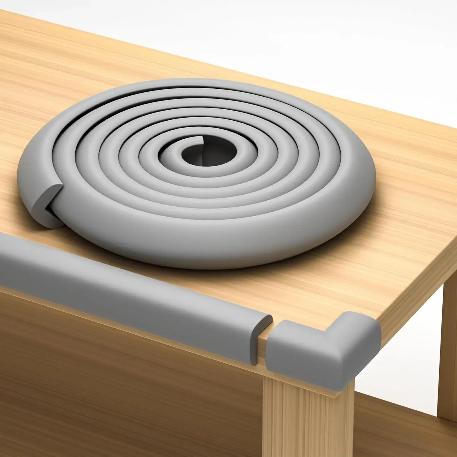 Furniture Corner & Edge Safety Bumpers, Impact-Absorbent 18ft Bumper & 8 Foam Corner Protectors