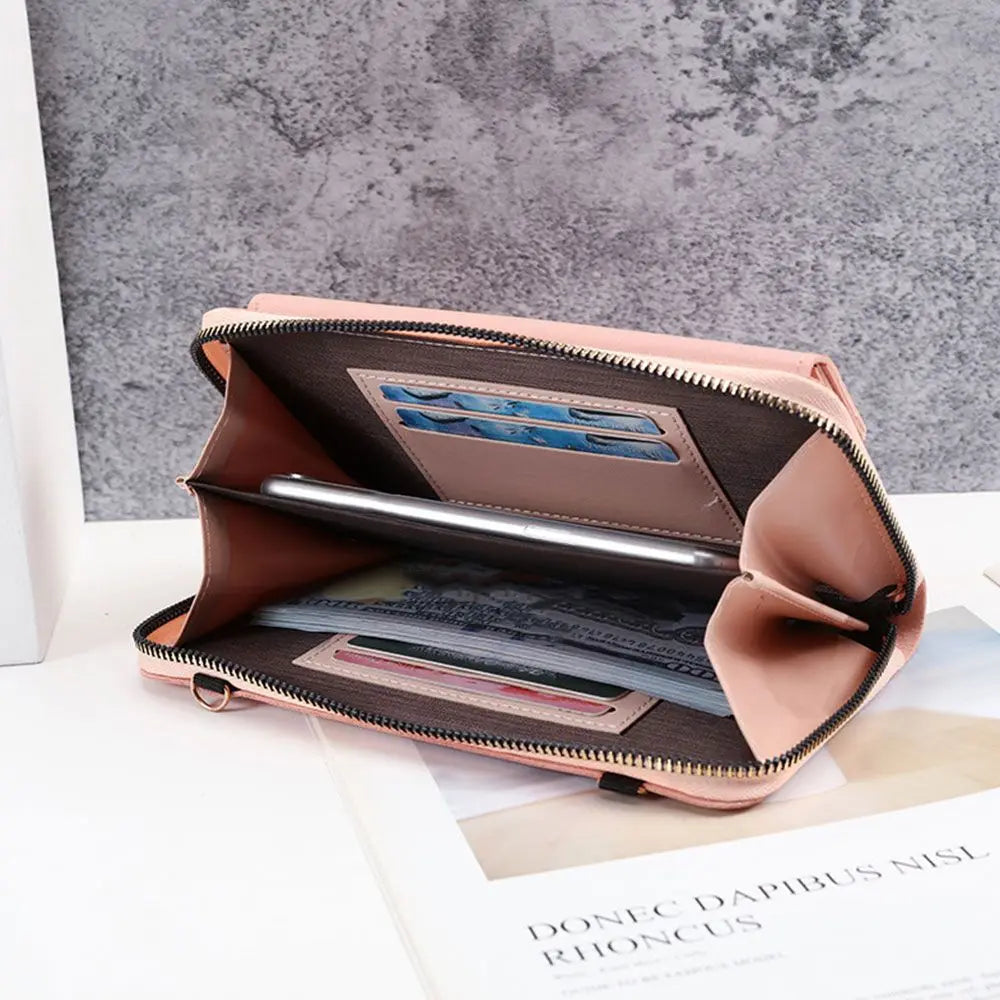 Women Shoulder Strap Bag Multifunction Long Wallet Fashion Tassel Handbags Card Holder Ladies Small Crossbody Cell Phone Bag