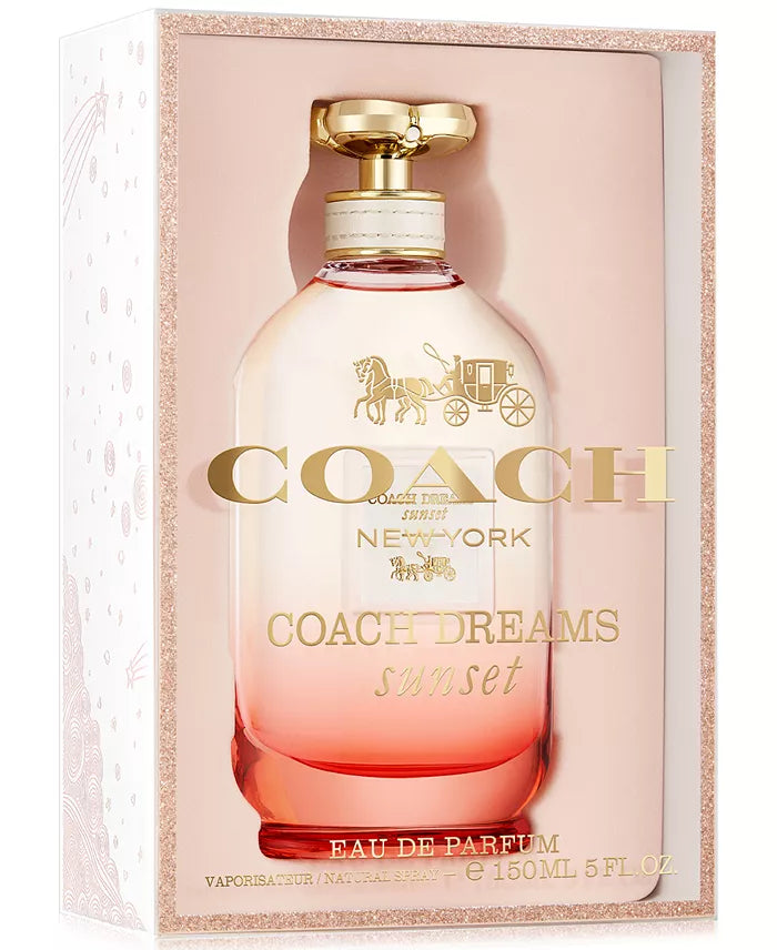 Coach Dreams Sunset Eau de Parfum – Warm, Radiant & Sweet Floral Amber Scent for Women (3.0 oz)