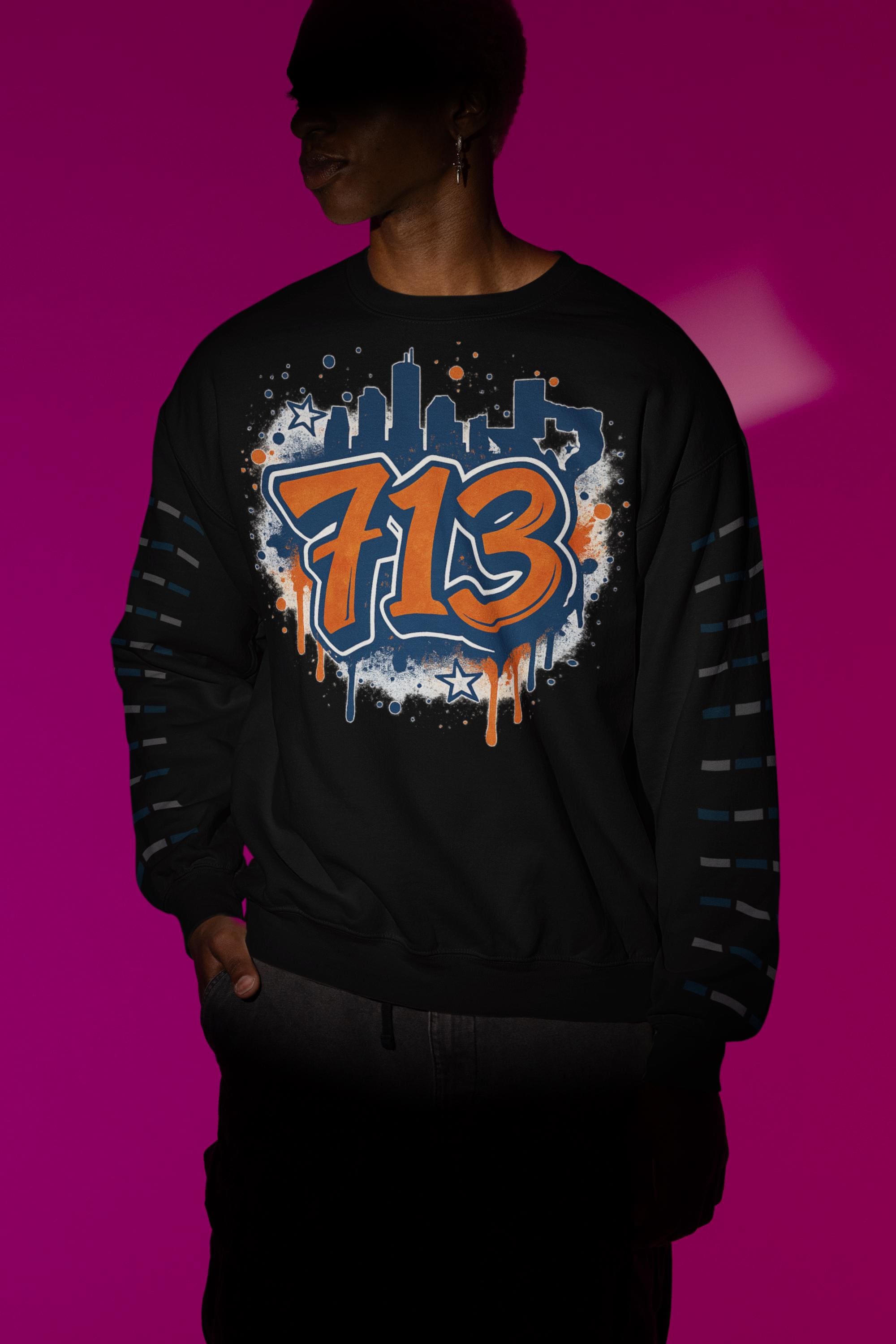 713 Houston Graffiti Urban Streetwear Design T Shirt/Hoodie/Sweatshirt