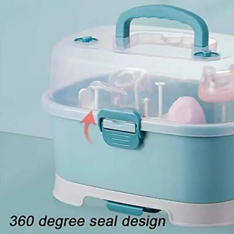 Baby Milk Bottle Storage Organizer Removable Portable Dust Proof Baby Bottle Rack Large Capacity Space Saving Boxes For Nursery