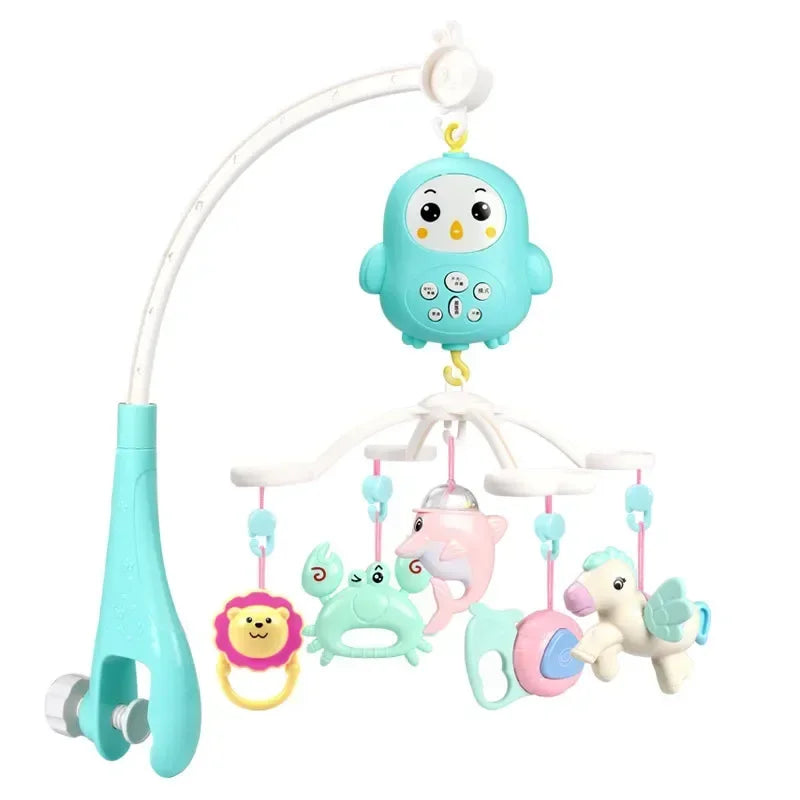 Baby Crib Mobile Rattle Toy For 0-12 Months Infant Rotating Musical Projector Night Light Bed Bell Educational For Newborn Gifts