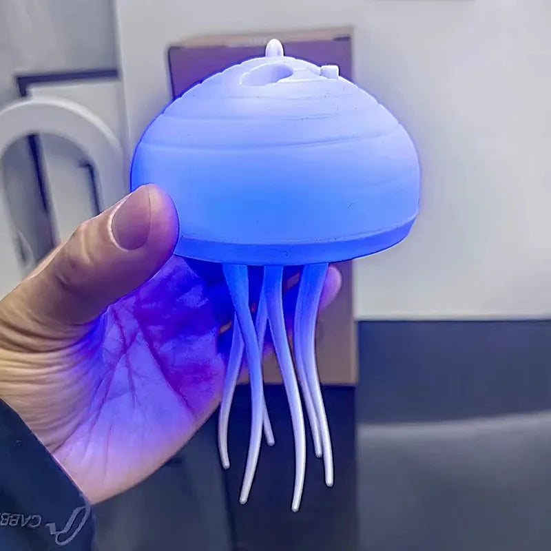 Jellyfish Night Light Dynamic Rotation Atmosphere Light USB Rechargeable Bedside Lamp Night Lamp for Home Decor