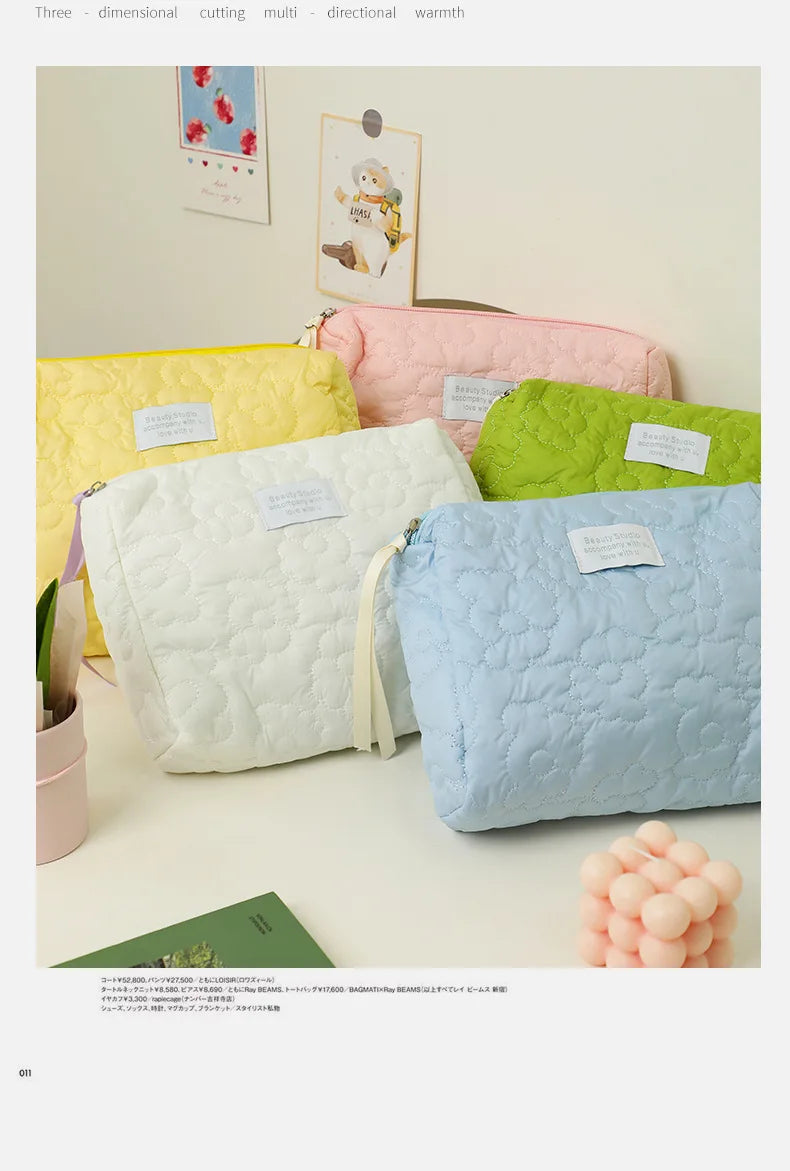 New Flower Pattern Women's Makeup Bag, Toiletries, Cosmetic Organizer