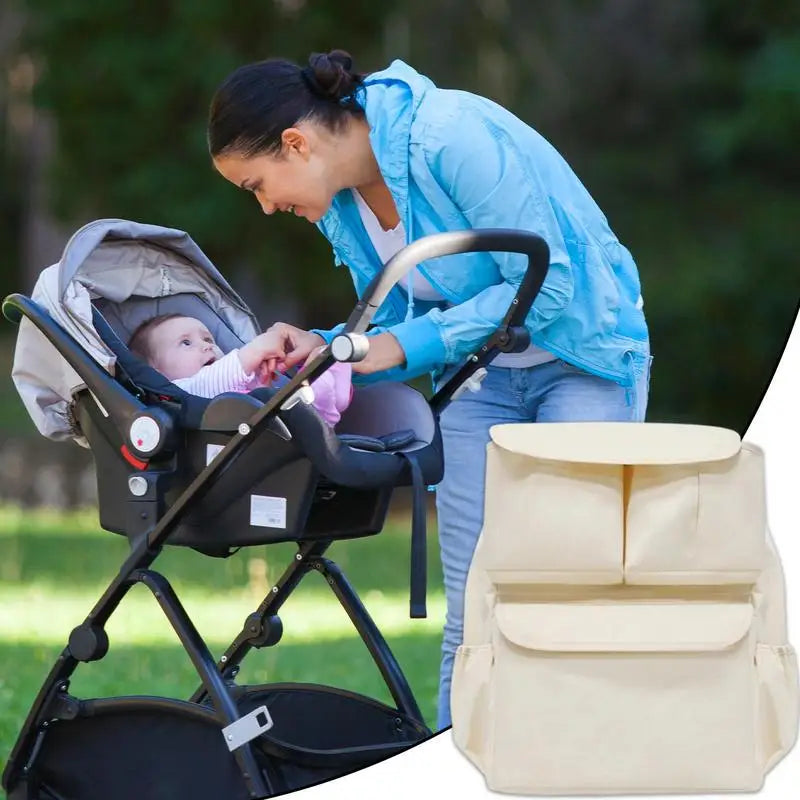 Toddler Stroller Bag Pram Organizer With Cup Holder Stroller Hangable Storage Bag Large Capacity Stroller Pouch For Pram