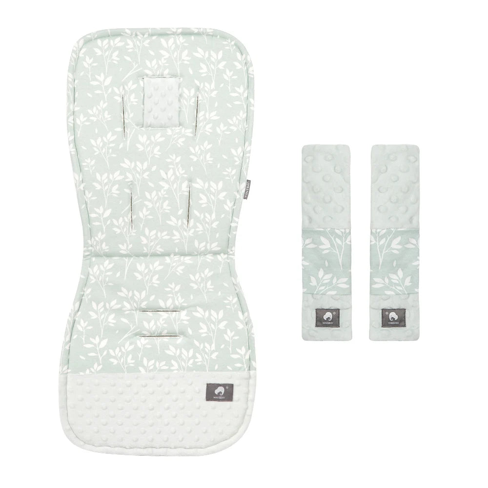 Stroller Cushion & Seat Belt Cover 2Pcs/Set Universal Baby Pram Seat Pad Soft Kids Pushchair Car Mat Stroller Accessories