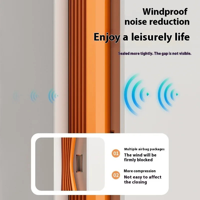 1-4Pcs Door Sealing Strip 6M TPE Self-adhesive Adjustable Size Window Gap Weather Stripping Multi-layer Seal Soundproof Strip