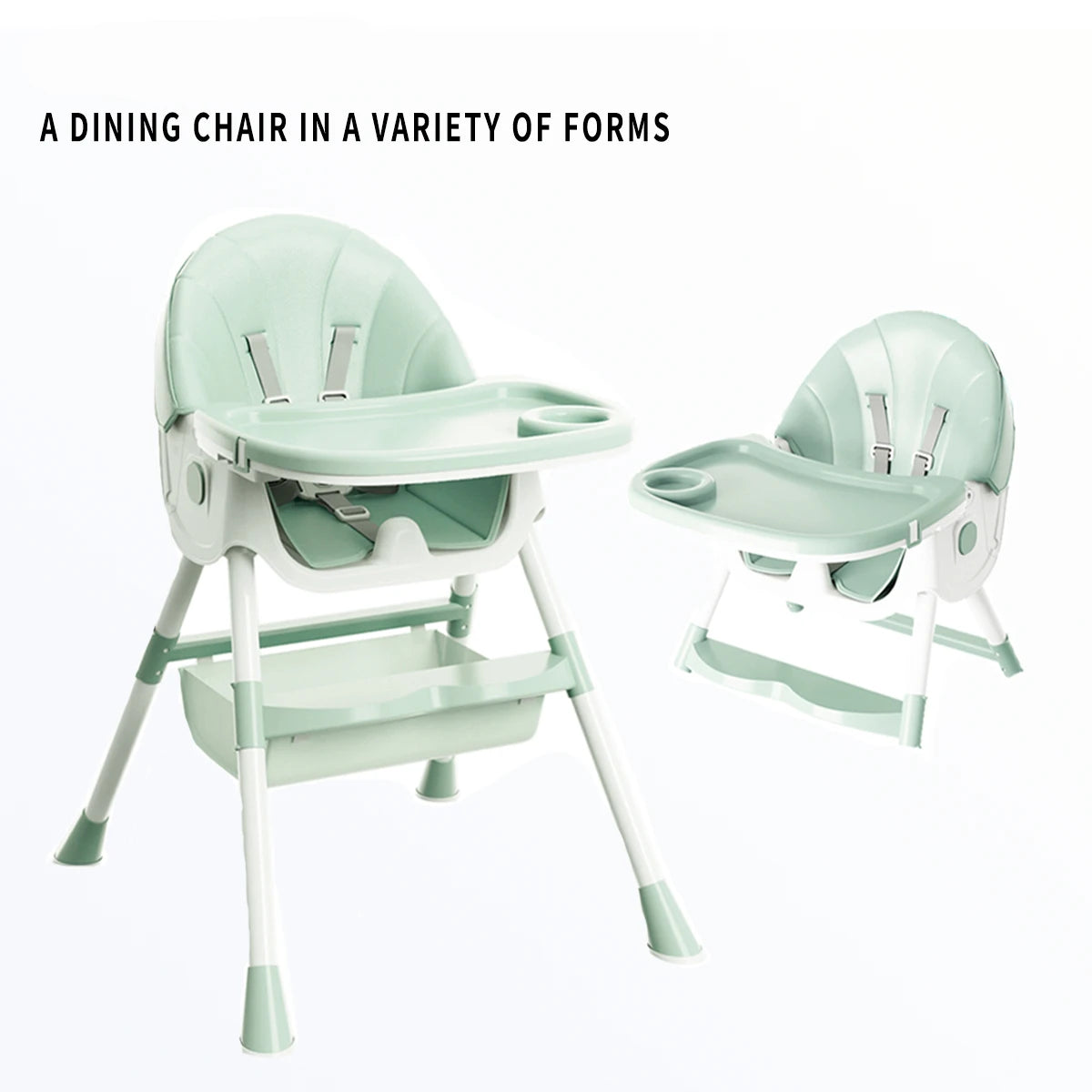 1pc Children's Dining High Chair, Foldable Dining Chair, Detachable Dining Plate, Portable Children's Chair