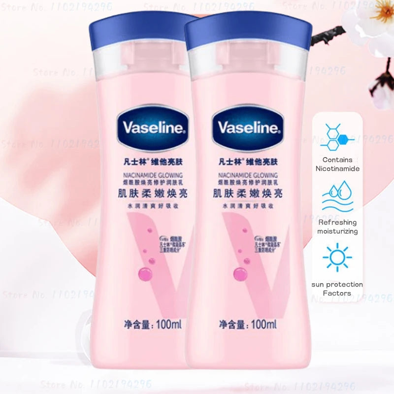 Whitening Moisturizing Chicken Skin Vaseline Body Lotion Niacinamide Whitening Moisturizing Brightening Skin Lotion 100ml/400ml