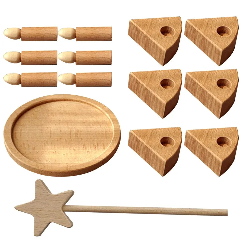 Wooden Simulation Birthday Cake Kitchen Toys Children Pretend Play Home Early Education Toys Baby Interactive Games Props gift