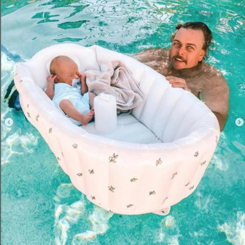 2025Original New Product: Daisy Bathtub, Children's Comes with Inflatable Bathtub, Newborn Bear Bathtub, Travel specific Bathtub