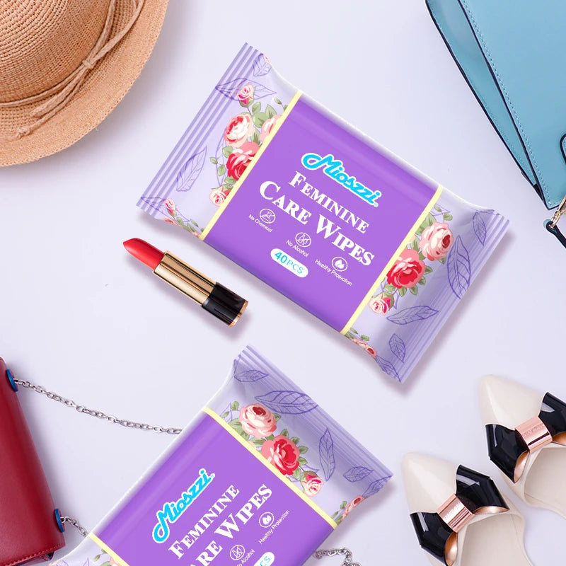 Mioszzi Mint Feminine Cleansing Wet Wipes 40pcs/pack,refreshing,portable,remove oder