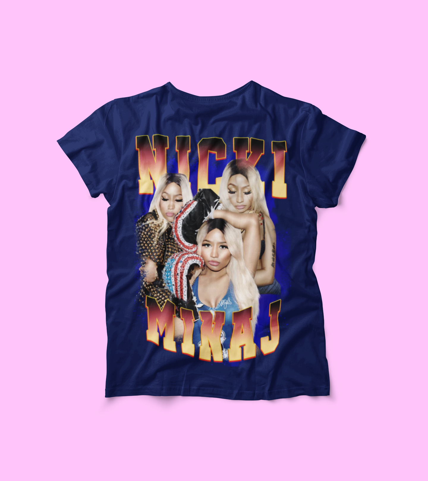 Nicki Minaj Fan Art T-Shirt – Pink Graphic Tee for Barbz – Rapper Inspired Urban Streetwear