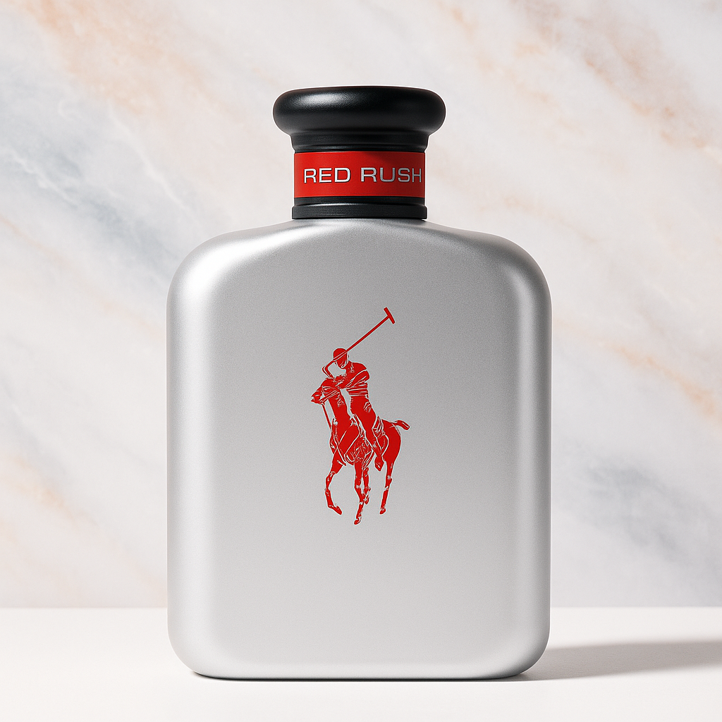 Ralph Lauren Polo Red Rush – Men’s Eau de Toilette, Fresh Citrus Woody Cologne in Silver Bottle