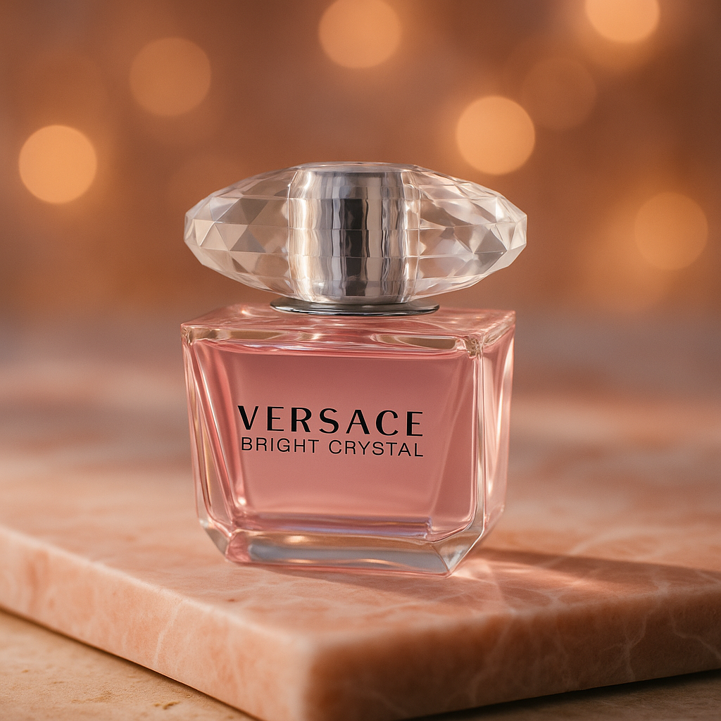 Versace Bright Crystal Eau de Toilette – Fresh, Feminine & Floral Fruity Scent (3.0 oz)