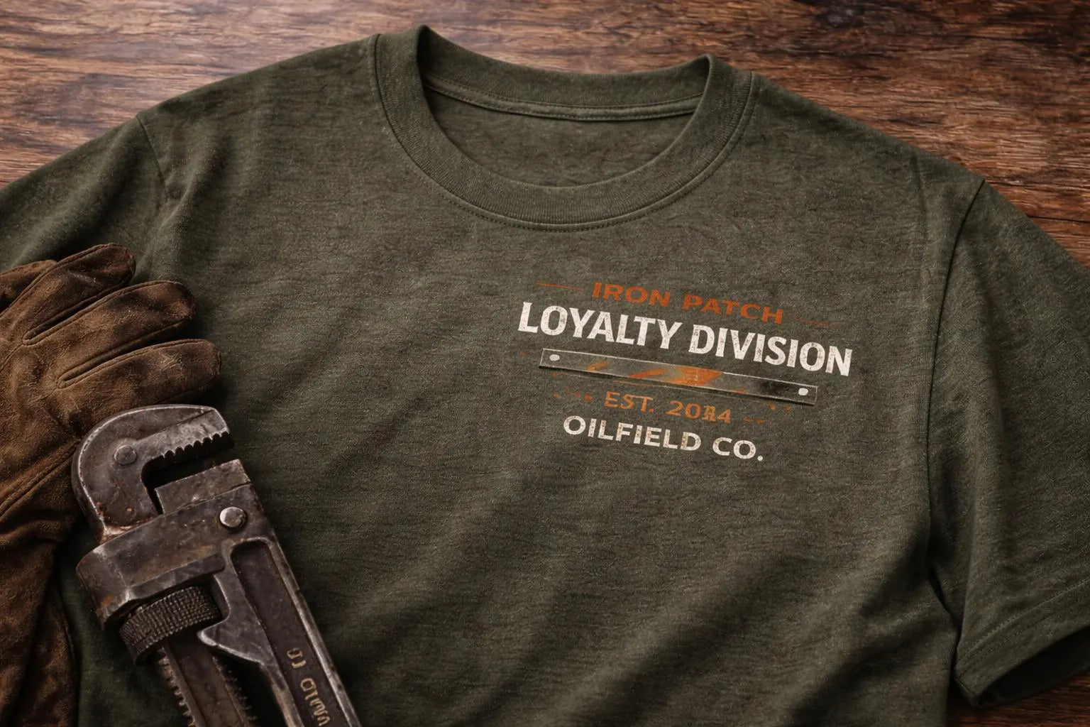 Loyal To The Patch Oilfield Work Shirt – Heavy Duty Gildan Tee